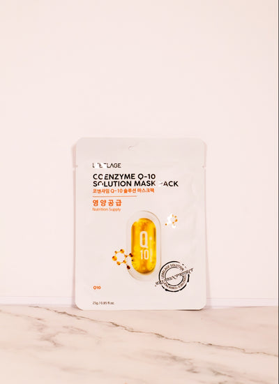 Lebelage Q10 Solution Mask Pack - Mascarilla Antiedad Coenzima Q10 (10 piezas)