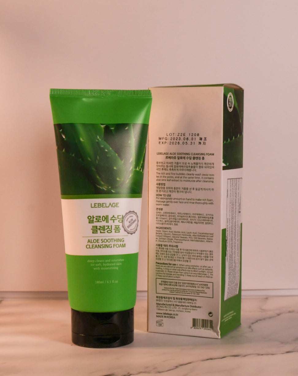 LEBELAGE ALOE CLEANSING FOAM 180ML