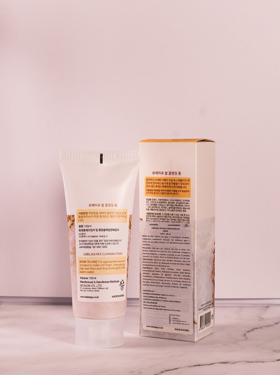 LEBELAGE CLEANSING FOAM 100ML - RICE