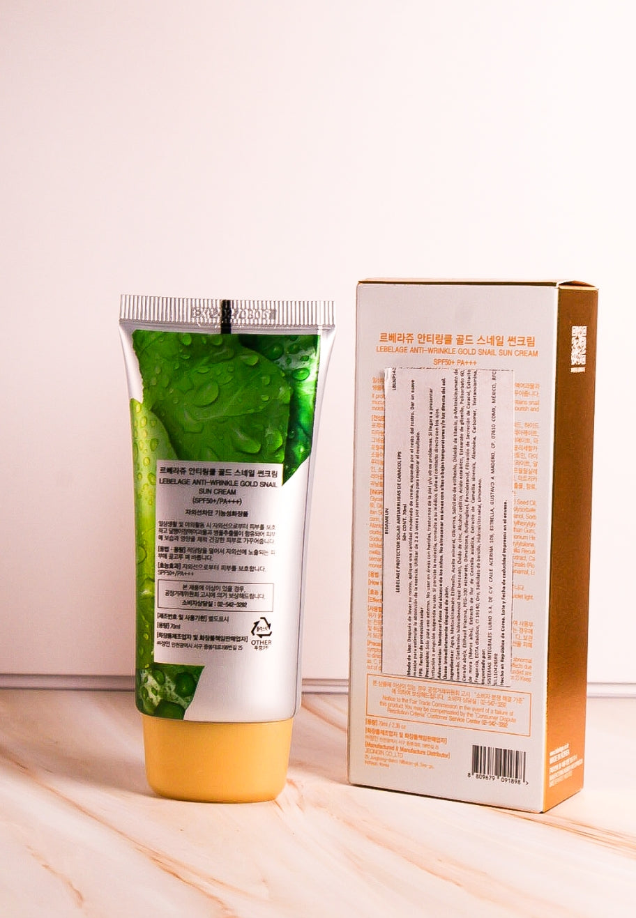 LEBELAGE ANTI-WRINKLE GOLD SNAIL SUN CREAM SPF 50+ PA+++