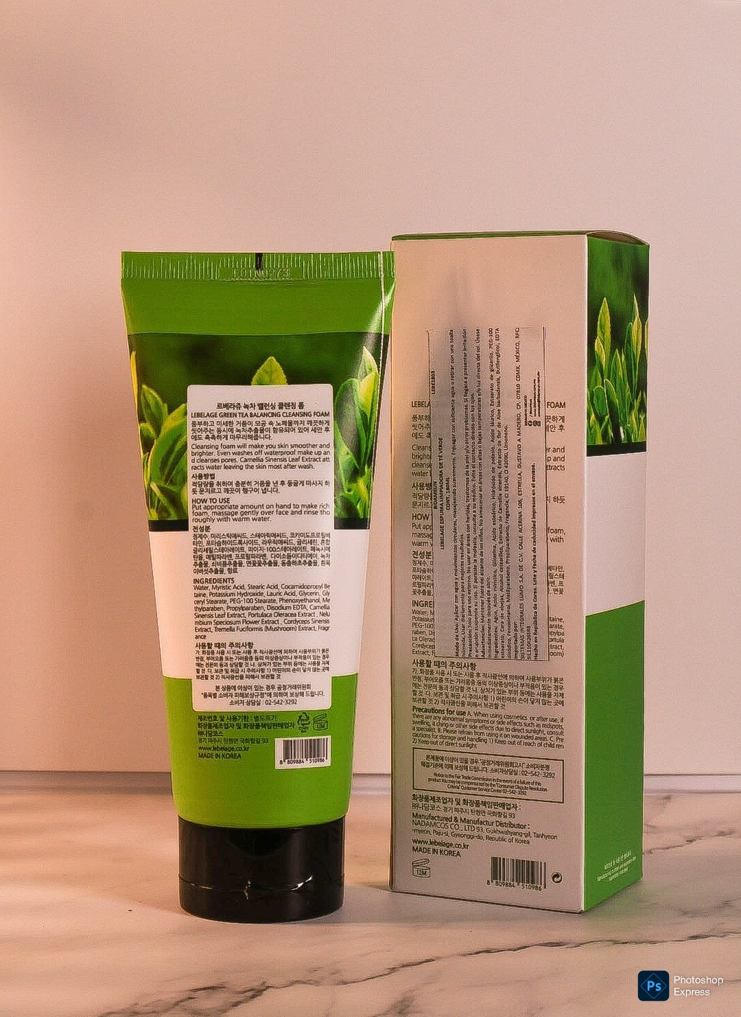 LEBELAGE GREEN TEA BALANCING CLEANSING FOAM 180ML