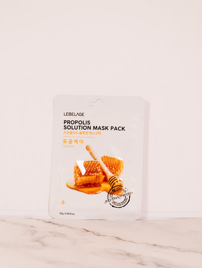 Lebelage Propolis Solution Mask Pack - Mascarilla Nutritiva de Propoleo (10 piezas)