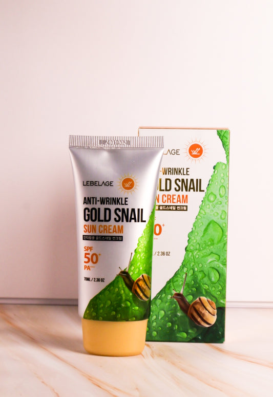 LEBELAGE ANTI-WRINKLE GOLD SNAIL SUN CREAM SPF 50+ PA+++
