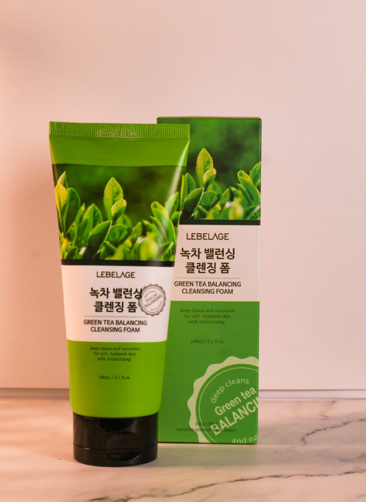 LEBELAGE GREEN TEA BALANCING CLEANSING FOAM 180ML