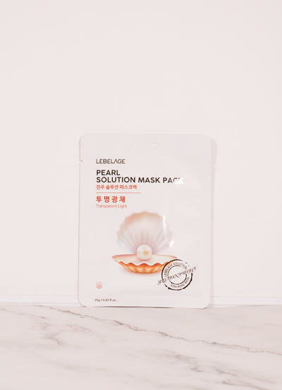 Lebelage Pearl Solution Mask Pack - Mascarilla Iluminadora de Perla (10 piezas)