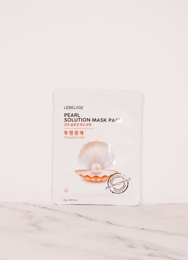 Lebelage Pearl Solution Mask Pack - Mascarilla Iluminadora de Perla (10 piezas)
